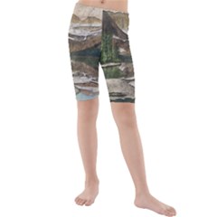 Glacier National Park Scenic View Kids  Mid Length Swim Shorts by Simbadda