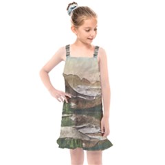 Glacier National Park Scenic View Kids  Overall Dress by Simbadda
