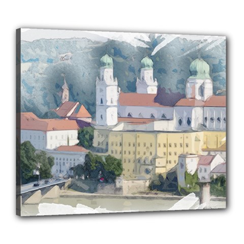 Architecture Old Sky Travel Canvas 24  X 20  (stretched) by Simbadda