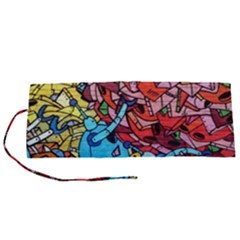 Graffiti Wall Mural Painting Arts Roll Up Canvas Pencil Holder (s) by Simbadda