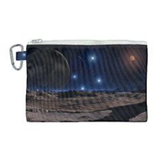 Lunar Landscape Star Brown Dwarf Canvas Cosmetic Bag (large) by Simbadda