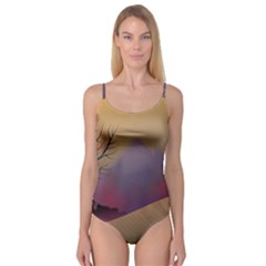 Landscape Illustration Nature Sky Camisole Leotard  by Simbadda