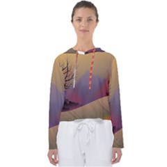 Landscape Illustration Nature Sky Women s Slouchy Sweat by Simbadda