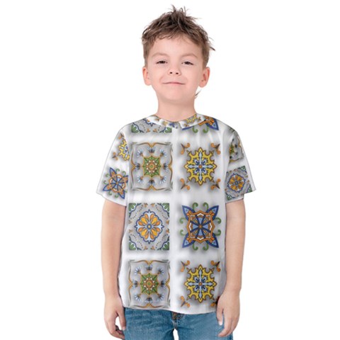 Abstract Texture Artistic Art Kids  Cotton Tee by Simbadda