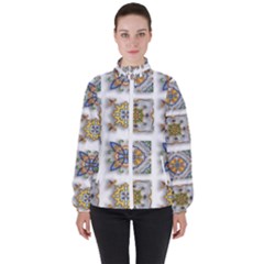 Abstract Texture Artistic Art Women s High Neck Windbreaker by Simbadda