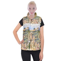 Architecture Town Travel Water Women s Button Up Vest by Simbadda