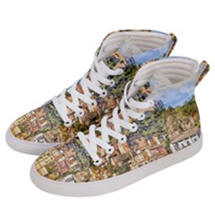 Architecture Town Travel Water Men s Hi-top Skate Sneakers by Simbadda