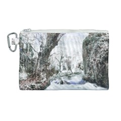 Tree Waterfall Landscape Nature Canvas Cosmetic Bag (large) by Simbadda