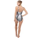 Tree Waterfall Landscape Nature High Neck One Piece Swimsuit View2