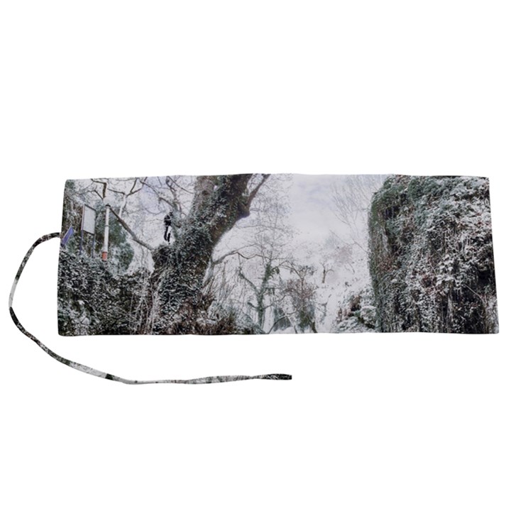Tree Waterfall Landscape Nature Roll Up Canvas Pencil Holder (S)