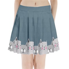 Cute Cats Pleated Mini Skirt