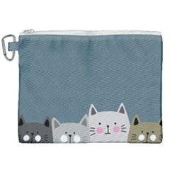 Cute Cats Canvas Cosmetic Bag (xxl) by Valentinaart