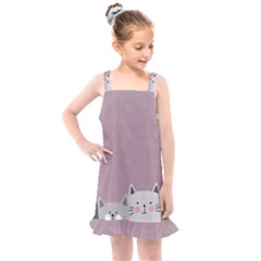 Cute Cats Kids  Overall Dress by Valentinaart