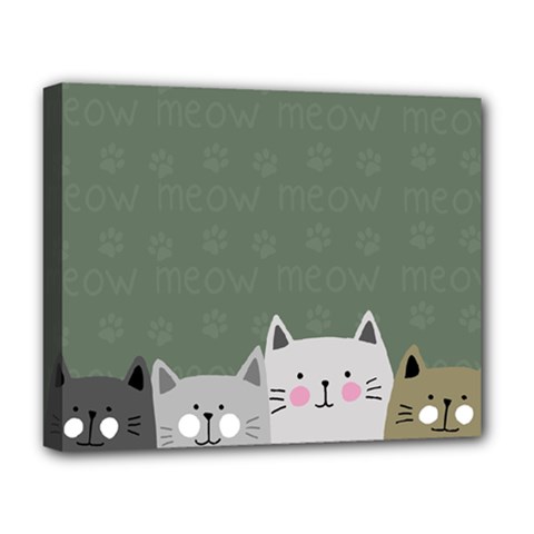 Cute Cats Deluxe Canvas 20  X 16  (stretched) by Valentinaart