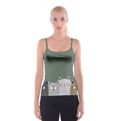 Cute Cats Spaghetti Strap Top by Valentinaart