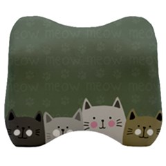 Cute Cats Velour Head Support Cushion by Valentinaart
