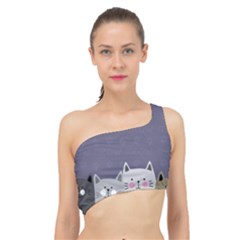 Cute Cats Spliced Up Bikini Top  by Valentinaart