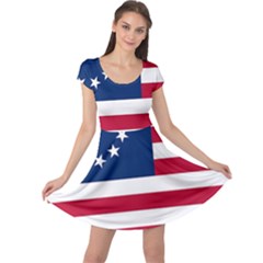 Betsy Ross Flag Cap Sleeve Dress by Valentinaart