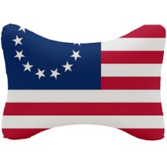 Betsy Ross Flag Seat Head Rest Cushion by Valentinaart