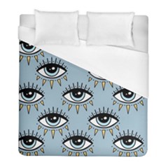 Eyes Pattern Duvet Cover (full/ Double Size) by Valentinaart