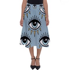 Eyes Pattern Perfect Length Midi Skirt by Valentinaart