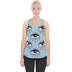 Eyes Pattern Piece Up Tank Top by Valentinaart