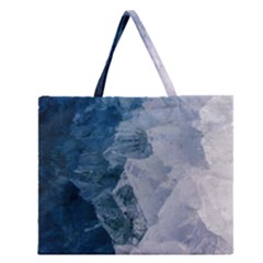 Blue mountains Zipper Large Tote Bag