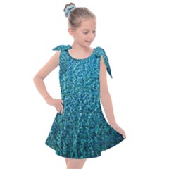Turquoise Blue Ocean Kids  Tie Up Tunic Dress by retrotoomoderndesigns