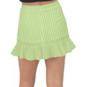 Lime Stripes Fishtail Mini Chiffon Skirt View2