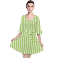 Lime Stripes Velour Kimono Dress by retrotoomoderndesigns