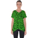 Green Mosaic Cut Out Side Drop Tee View1