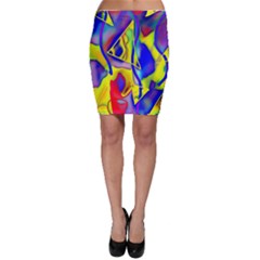 Yellow Triangles Abstract Bodycon Skirt by bloomingvinedesign