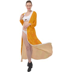 Sunshine Orange Maxi Chiffon Beach Wrap by retrotoomoderndesigns