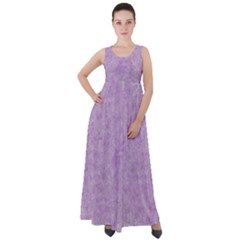 Lavender Elegance Empire Waist Velour Maxi Dress by retrotoomoderndesigns