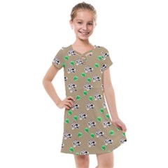 Bunnies Pattern Kids  Cross Web Dress by bloomingvinedesign