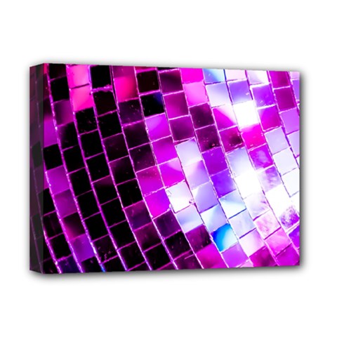 Purple Disco Ball Deluxe Canvas 16  X 12  (stretched)  by essentialimage