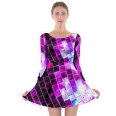 Purple Disco Ball Long Sleeve Skater Dress by essentialimage