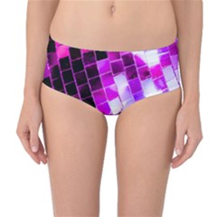 Purple Disco Ball Mid-waist Bikini Bottoms by essentialimage