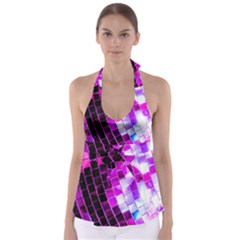 Purple Disco Ball Babydoll Tankini Top by essentialimage