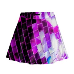 Purple Disco Ball Mini Flare Skirt by essentialimage