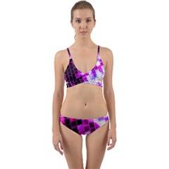 Purple Disco Ball Wrap Around Bikini Set by essentialimage