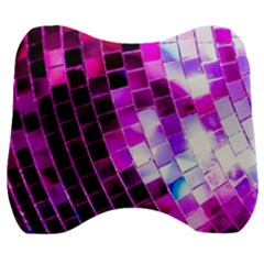 Purple Disco Ball Velour Head Support Cushion