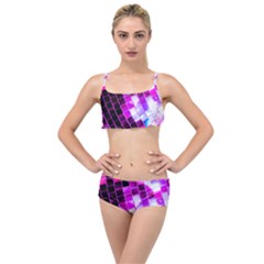 Purple Disco Ball Layered Top Bikini Set by essentialimage