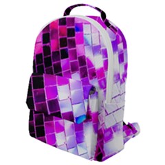 Purple Disco Ball Flap Pocket Backpack (small) by essentialimage