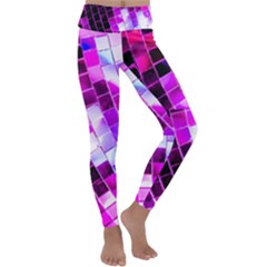 Purple Disco Ball Kids  Lightweight Velour Classic Yoga Leggings by essentialimage