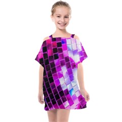 Purple Disco Ball Kids  One Piece Chiffon Dress by essentialimage