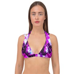 Purple Disco Ball Double Strap Halter Bikini Top by essentialimage