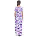 Purple Squared Short Sleeve Maxi Dress View2