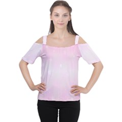 Pink Stars Cutout Shoulder Tee