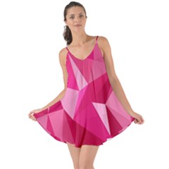 Abstract Pink Triangles Love The Sun Cover Up by retrotoomoderndesigns